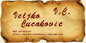 Veljko Čučaković vizit kartica